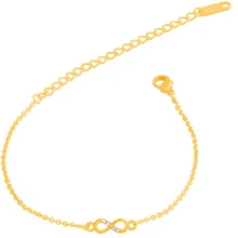 Великолепная сказка, Новая Мода Бесконечность номер 8 браслет для Для женщин с кристаллом Камни браслет Бесконечность цепи Браслеты B005