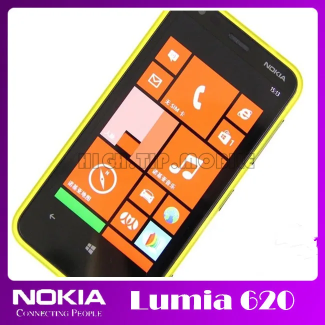 Lumia 620 разблокированный NOKIA 620 Windows мобильный телефон 3," Двухъядерный rom 8 Гб Камера 5MP Wifi gps отремонтированный