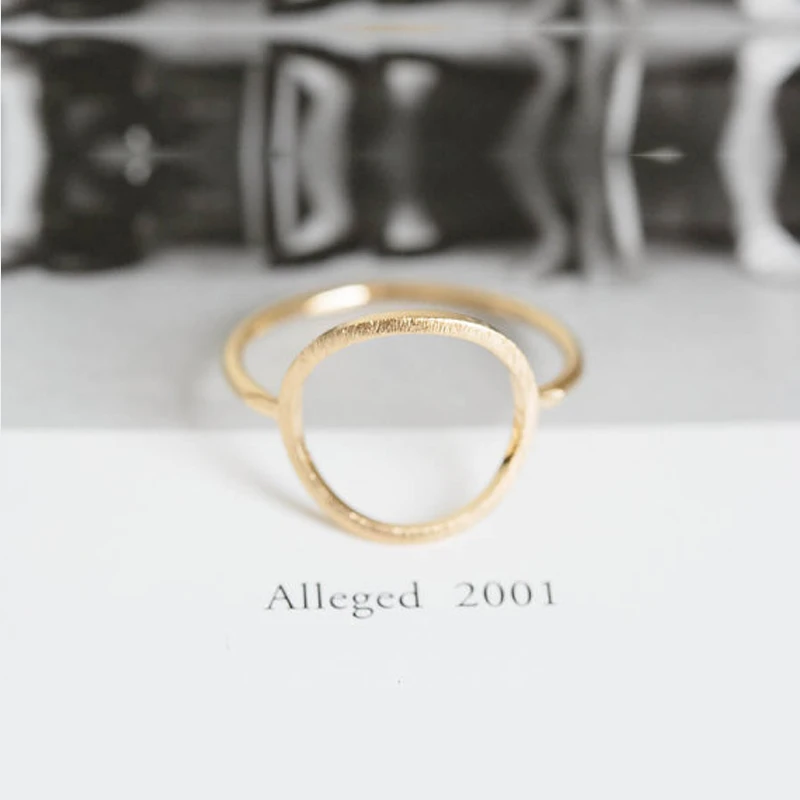 SMJEL anillo con forma de círculo mujer, sortija fina, con diseño de mate, a la moda, para parejas, venta al por mayor, 10PCS ring|fashion rings for womenrings for women -