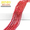 JHNBY AAA Coral rojo cuentas de piedra Natural/3/4/5/6/7mm bolas suelta perlas pulsera de la joyería de pendientes accesorios DIY ► Foto 1/6