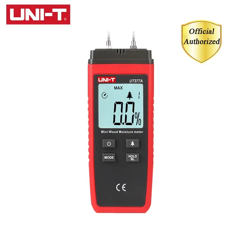 

UNI-T UT377A Digital Wood Moisture Meter Hygrometer Humidity Tester for Paper Plywood Wooden Materials Hand-held LCD Detector