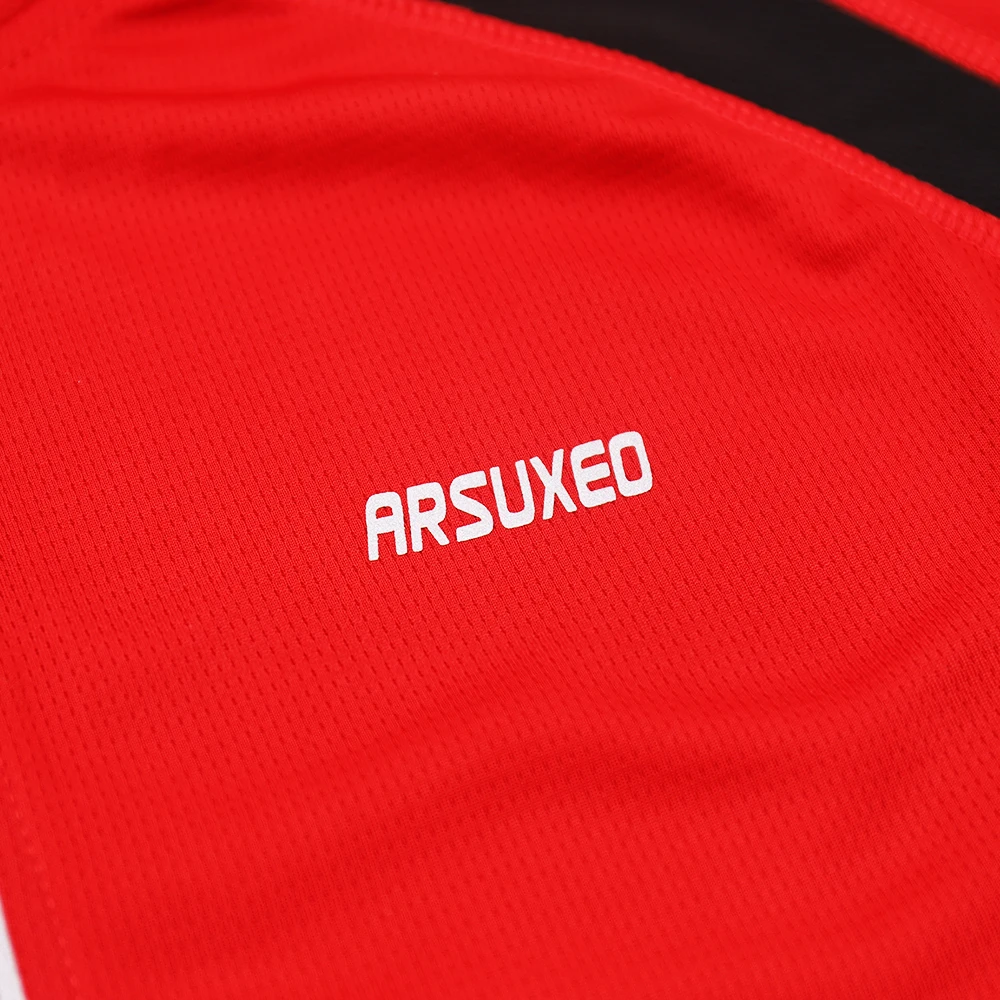 ARSUXEO Для мужчин с длинным рукавом велосипедные майки футболка для велоспорта MTB горный куртка для велосипеда, байка Костюмы светоотражающие полосы карманов