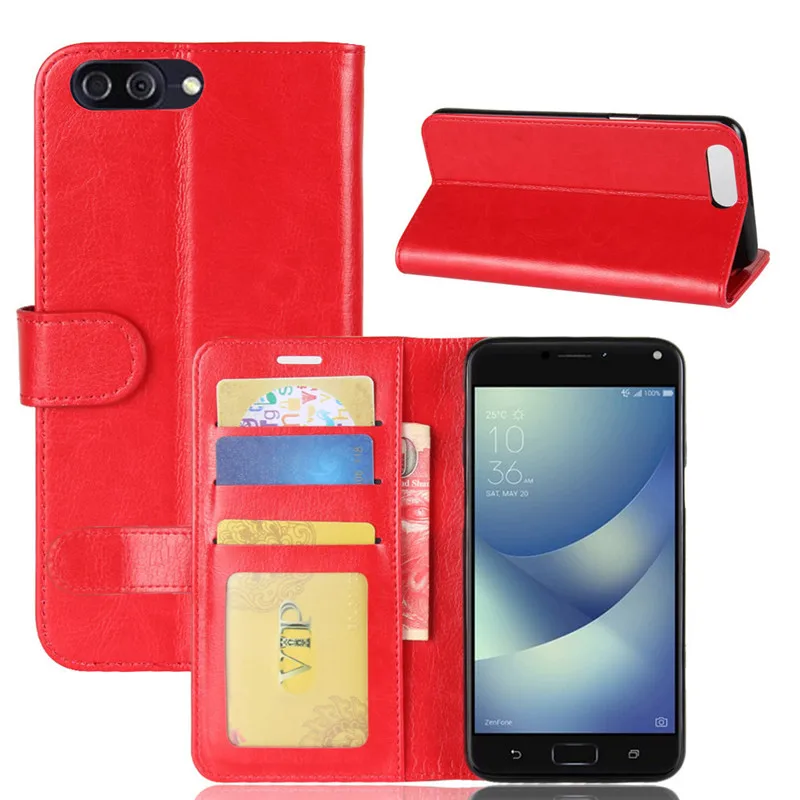 For ASUS ZenFone 4 Max ZC554KL Case 5.5 inch Cover Book Style Wallet Flip PU Leather Phone Case For ZenFone 4 Max ZC554KL Case (26)