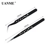 UANME Stainless Steel Anti-static Tweezers Tools ESD Precision Curved Straight Tip Forceps ► Photo 3/6