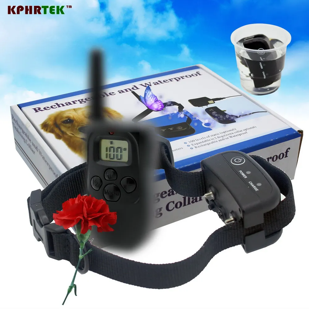 New Pet Dog Training Collar Remote With LCD Display 300M Remote Shock