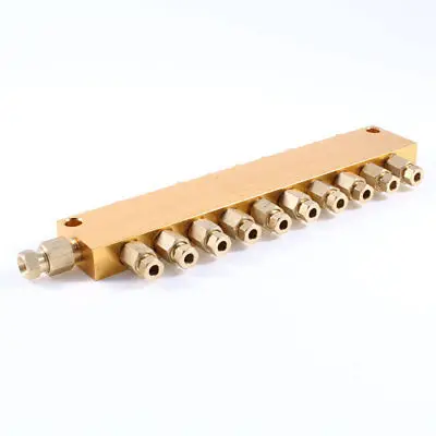 

Air Pneumatic Brass Adjustable 10 Ways Oil Distributor Regulating Manifold