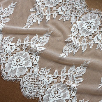 

3m White Black Exquisite Eyelash Lace Trim Embroidery Lace Fabric Diy Dress Clothing AccessoriesYN185