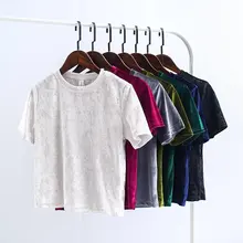 NiceMix летняя футболка Женские топы, однотонная велюровая футболка Tumblr короткий топ сексуальный короткий топ с коротким рукавом, укороченный, женственный