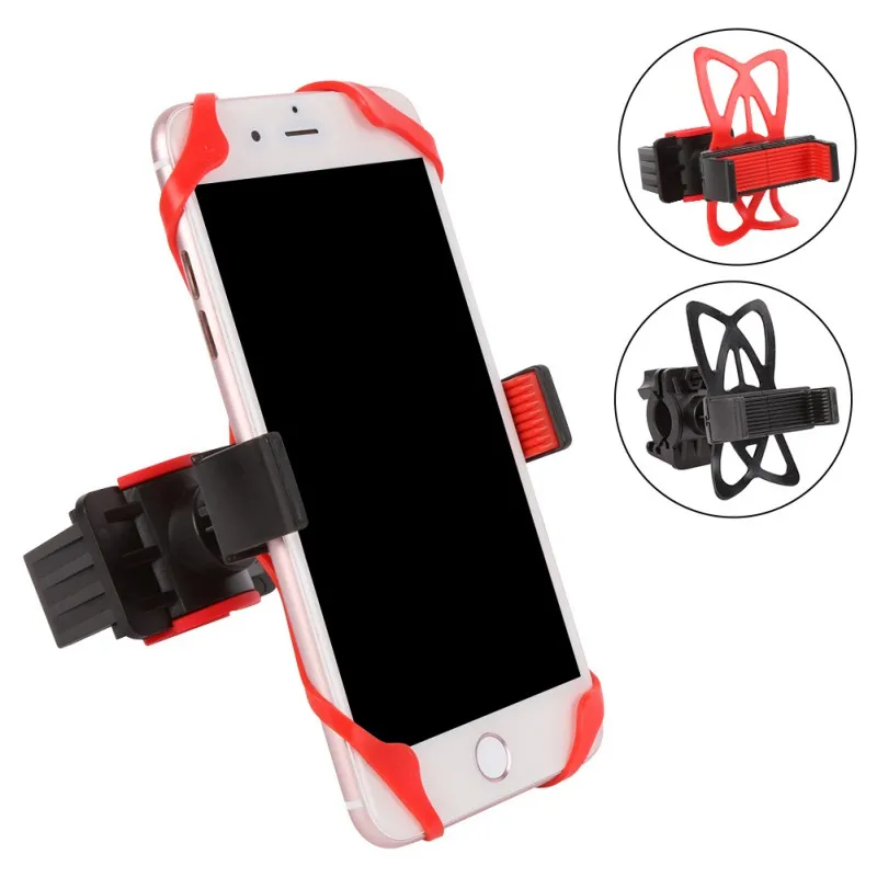 Best Bike Bicycle Motorcycle Phone Holder Support Handlebar Mount Holder With 1 Red &1 Black Silicone Cases 2 Best Bike Bicycle Motorcycle Phone Holder Support Handlebar Mount Holder With 1 Red &1 Black Silicone Cases 2
