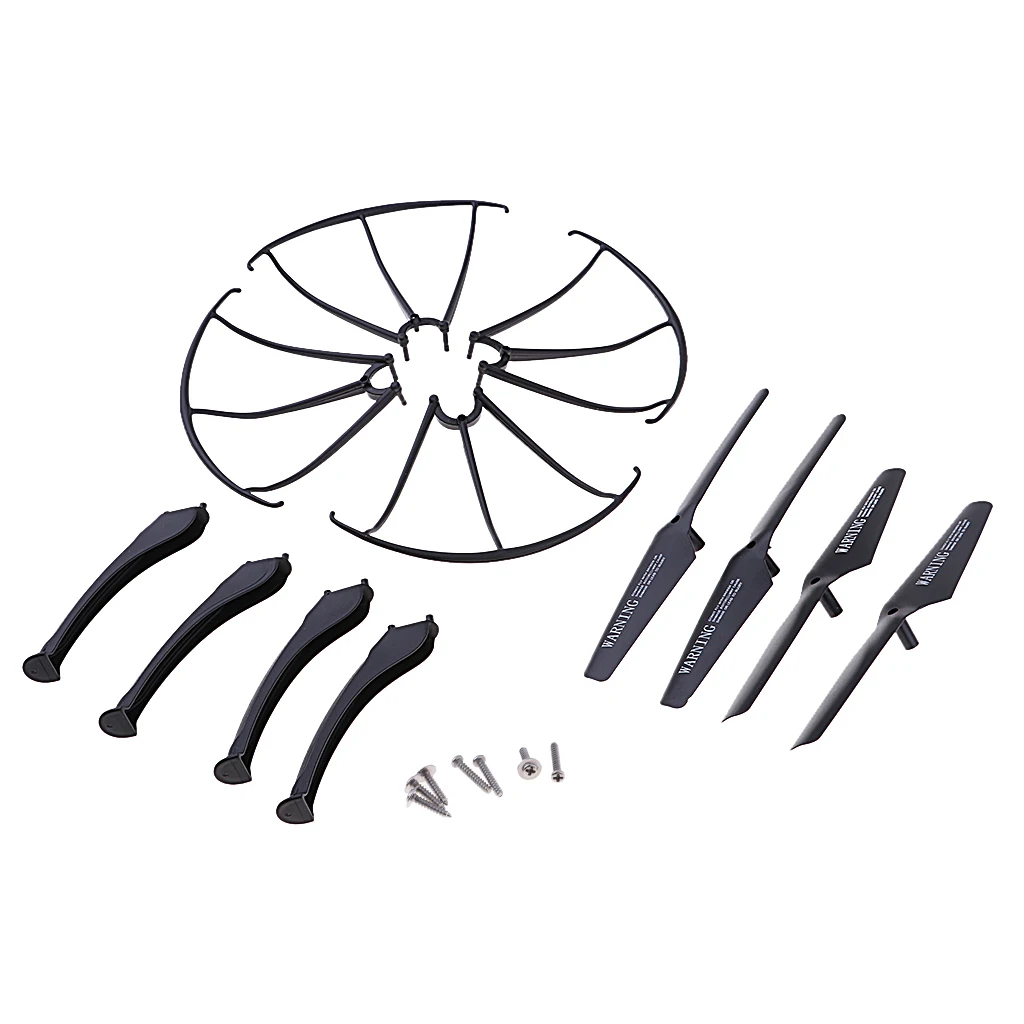 4Pcs Propeller + 4Pcs Landing Gear + 4Pcs Prop Protector for SYMA X5SC X5SW