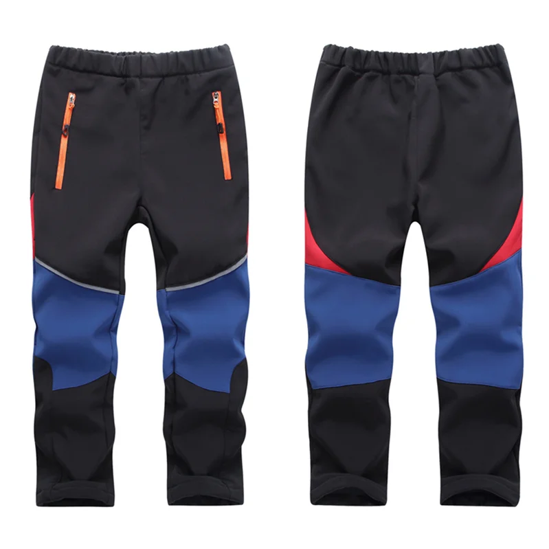 RAY GRACE, зимние спортивные штаны для улицы, Детские флисовые Водонепроницаемые Светоотражающие Брюки, походные треккинговые штаны для мальчиков и девочек