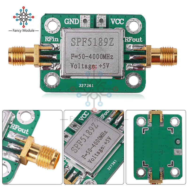 50-4000 МГц РЧ малошумный усилитель SPF5189 0.6дб широкополосный усилитель приемник сигнала для FM HF VHF/UHF радиостанции