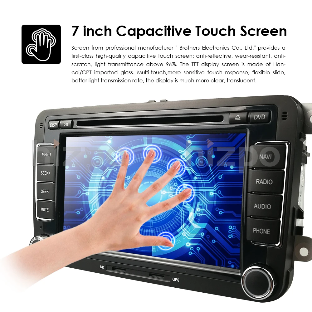 Clearance 7inch 2Din Auto Radio Car DVD Player Gps Stereo for VW Volkswagen SKODA GOLF 5 Golf 6 POLO PASSAT B5 B6 JETTA TIGUAN NAVI CD SWC 13