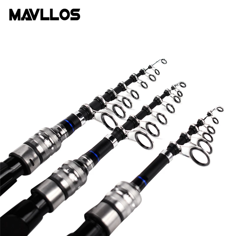 Mavllos Ultra-short Portable Spinning Telescopic Fishing Rod 1.98m 2.28m 2.58m Fast Action Ultra Light Spinning Rod Pole