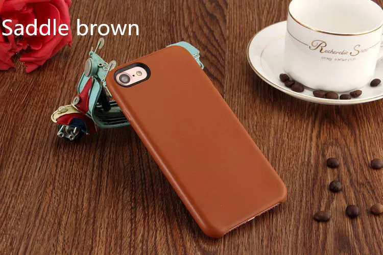 PU leather Case For iPhone Xs Xs max Xr X 8 7 Plus,good quality Back Cover luxury Phone Coque bag for SE 5S 6s plus without logo - Цвет: Saddle brown