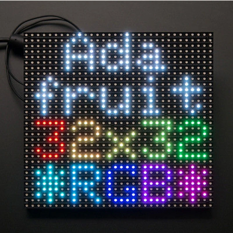 Adafruit's 32x32 RGB LED matrix panel for Raspberry Pi and Arduino dot ...