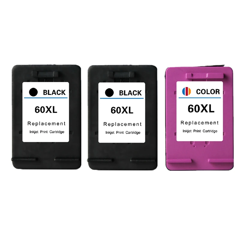 3 шт. Замена чернильных картриджей для HP 60XL Deskjet F2410 F2480 F4235 F4240 F4260 F4280 F4440 |