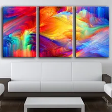 

3 Piece Home Decoration Modern Canvas Wall Art spot the pattern paint the rainbow Oil Painting Picture Print On Canvas No Frame