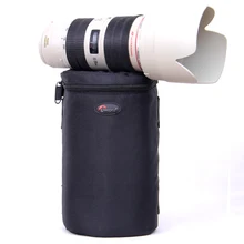 Новый Lowepro чехол для объектива сумка водостойкий Фото чехол для стандартные увеличивающие линзы черный Canon Nikon