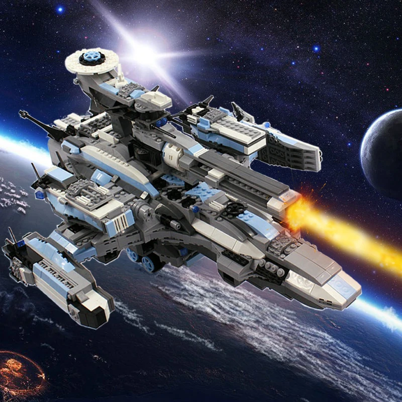 

1526Pcs COGO Spaceship Educational Building Blocks Toys For Children Gifts Soldiers Weapon compatible with Legoe Star War