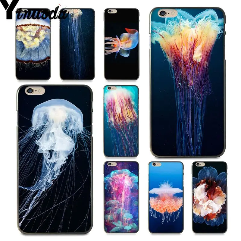 

Yinuoda For iphone 7 6 X Case underwater Animal jellyfish Phone case for iPhone 6S 6plus 7 7plus 8 8Plus X 5 5S XS XR XSMAX