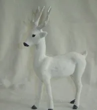 20 27CM white deer hard model polyethylene furs handicraft Figurines Miniatures decoration toy gift a2853