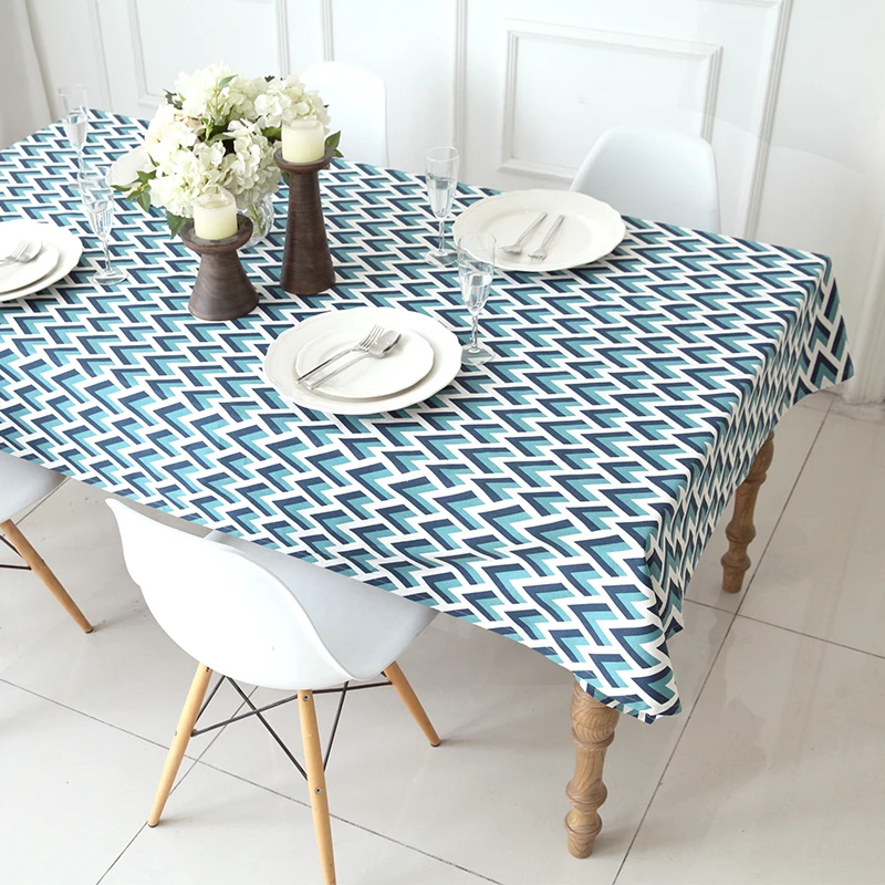 Jo's warm Concise Table Cloth Simple Style Geometric Round Rectangle