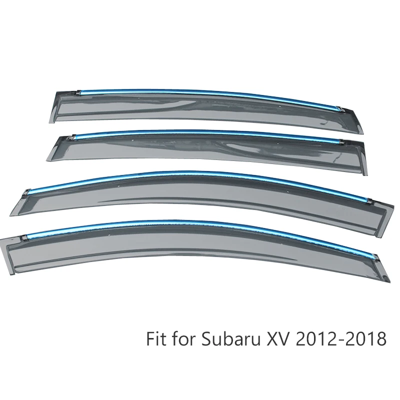 MCrea 4 шт. автомобильный Стайлинг Дымовое окно Защита от солнца и дождя козырьки для Subaru XV 2012 2013 аксессуары - Цвет: Subaru XV 2012-2018