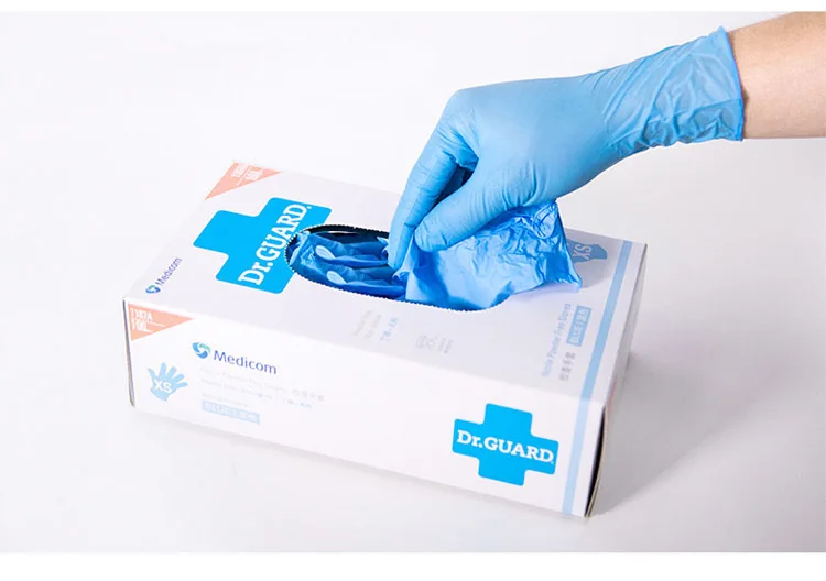 Medicom 100pcs Nitrile Disposable Gloves Non-slip Boxed Oil Acid Resistant work Gloves For Home Food Laboratory Cleaning Washing Use (11)