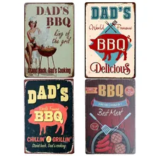 Барбекю знак хот-доги плакат барбекю украшение табличка Металл Винтаж кофе бар клуб гараж декоративный домашний декор 20x30 см