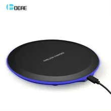 DCAE QI Беспроводное зарядное устройство ультра тонкий Настольный мини беспроводной зарядный коврик для iPhone XS MAX XR X 8 Plus samsung Note 9 S9 S8 Xiaomi