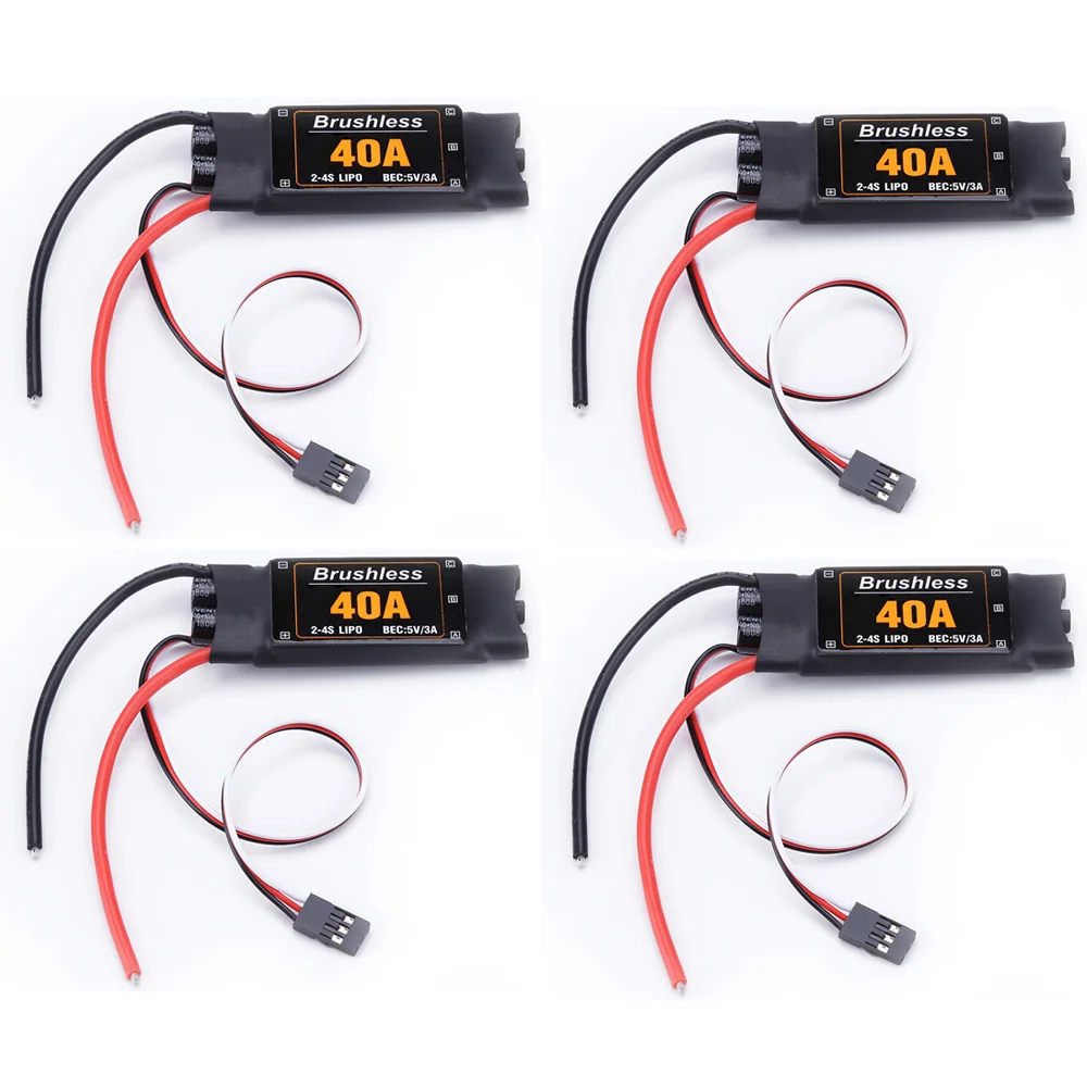 Mitoot бесщеточный 40A ESC Регулятор скорости 2-4 S с 5 V 3A UBEC для Квадрокоптер RC FPV RC Самолеты вертолет