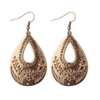 

Amader Women's Vintage Bohemian Boho Jhumka Earrings Water Drop Flower Dangle Earrings Indian Jewelry HQE256