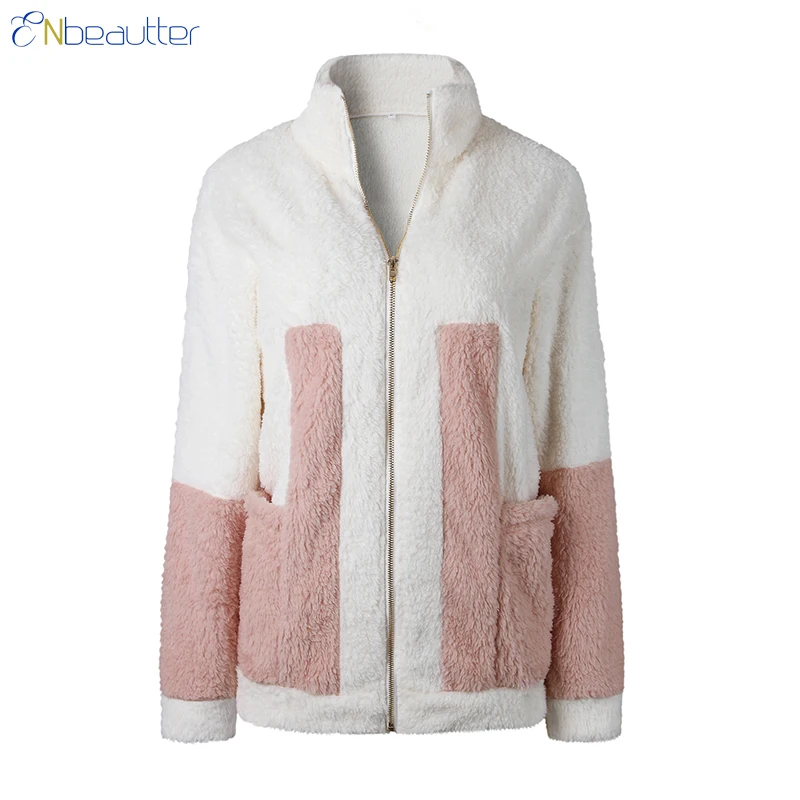 ENbeautter Winter Coat Women 2018 New Fashion Patc...