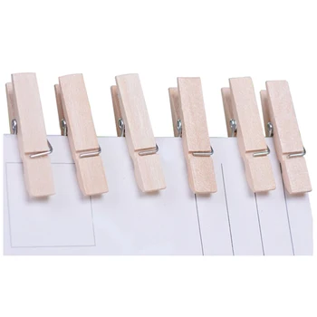 

Perfect-100PCS New 2.5cm*0.3cm Mini Natural Wooden Cloth Photo Paper Peg Clothespin Craft Clips