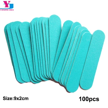 

100pcs Nagel Nail Files Limas Para Manicure Wooden Mini Blue Sandpaper File Buffer Block Maquiagem Nail Art Care Tools Wholesale