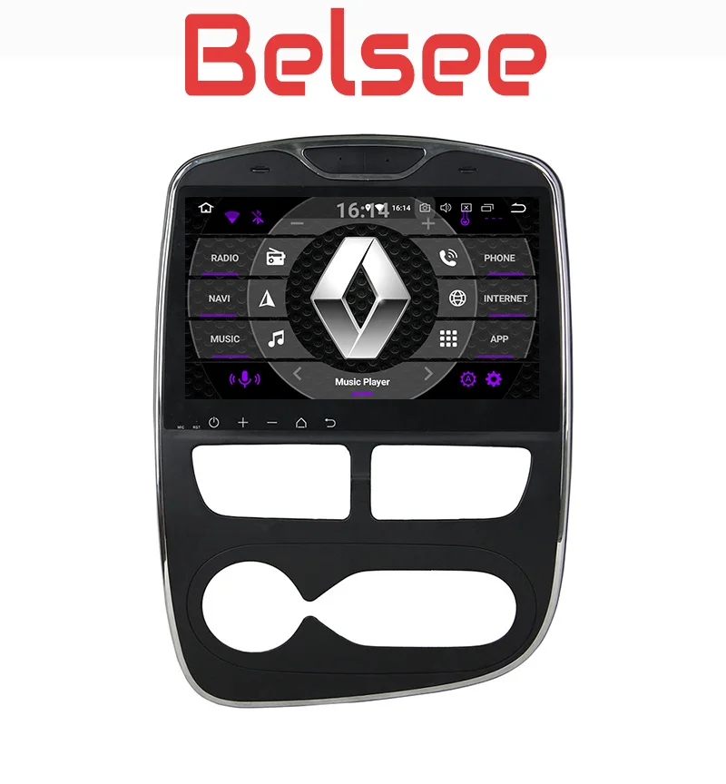

Belsee 10.1" Touch Screen Autoradio Android 8.0 Auto Head Unit Car Radio GPS Navigation Multimedia DVD Player for Renault Clio