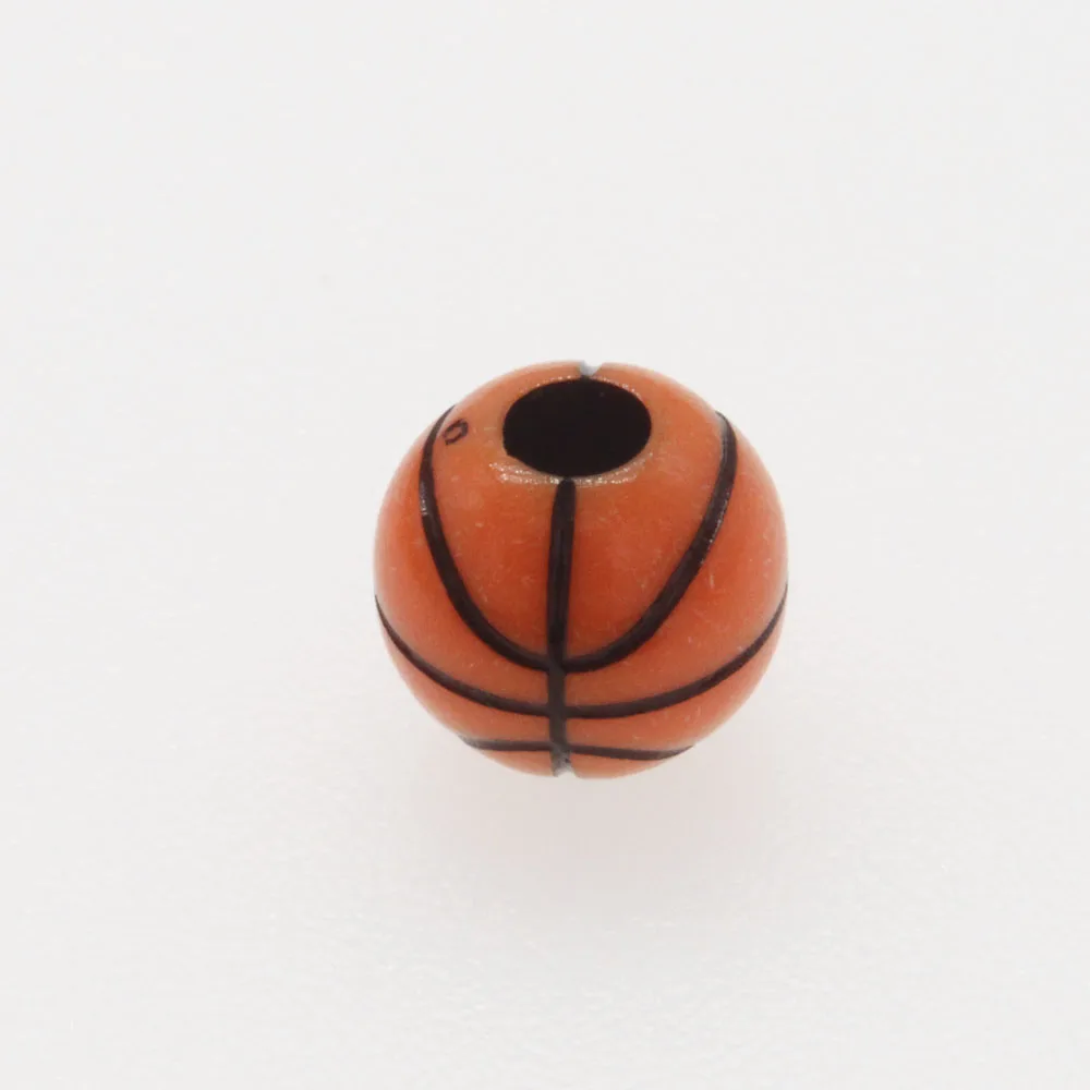 50 шт. баскетбольные акриловые круглые бусины Spacer для изготовления ювелирных изделий DIY