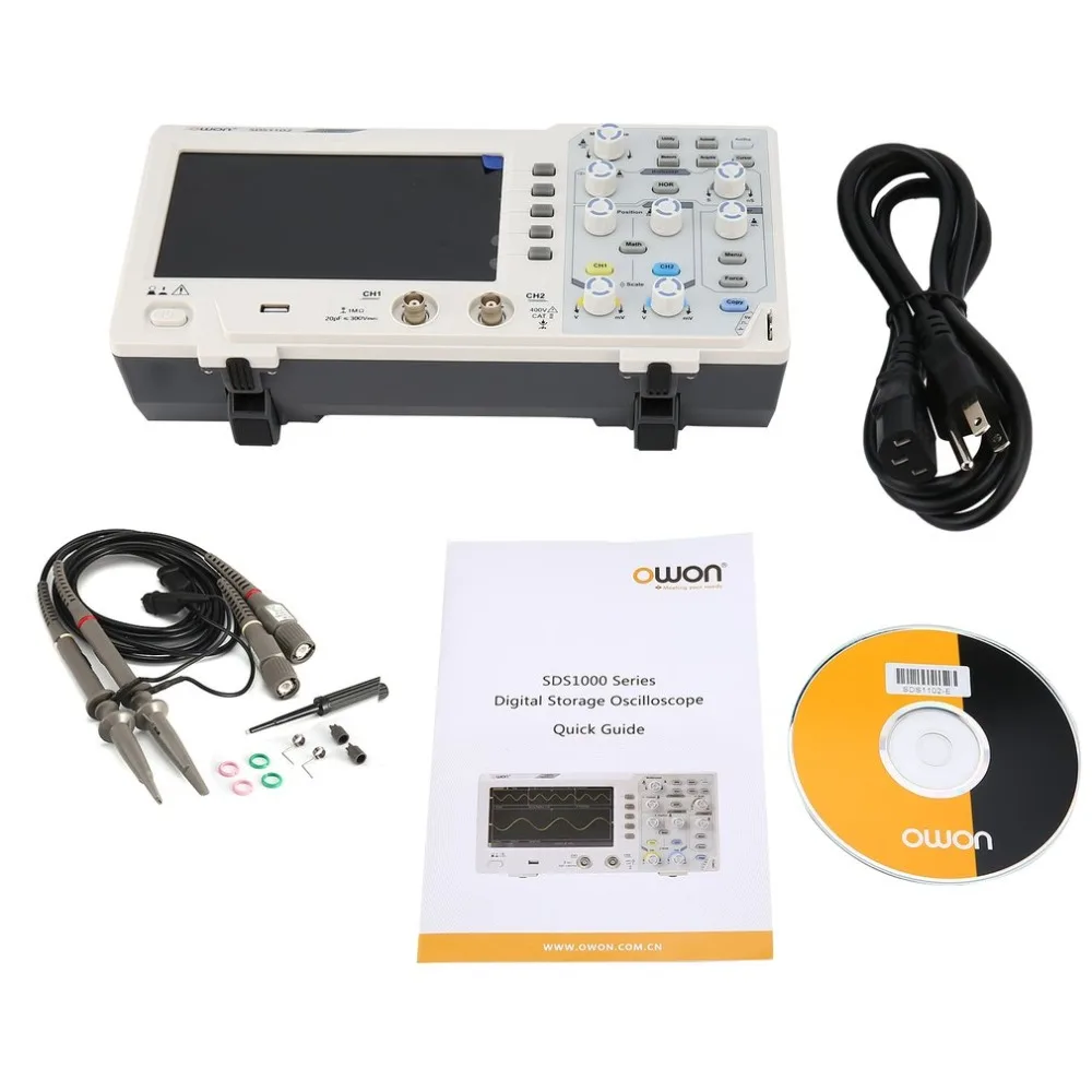 

OWON SDS1102 Double channel LCD Super-economical Type Digital Storage Oscilloscope Scopemeter Scope Meter 100MHz 1GSa/s