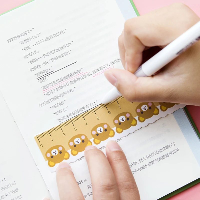 30 шт. мультфильм животных правитель закладки Бумага книга маркеров Kawaii собака цыпленок медведь канцелярия Школьные принадлежности рагарил escola7152