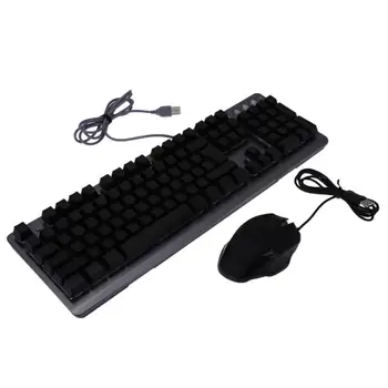 

Backlight Keyboard and USB Wired Mouse Set , USB Gaming Mouse Keyboard, 106 Keys LED Keyboard for PC Laptop Tablet Gamer