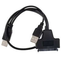 ל sata כבל USB 2.0 SATA 7 + 15pin ל USB 2.0 כבל מתאם עבור 2.5 נייד HDD דיסק קשיח Driver9 F709 (4)