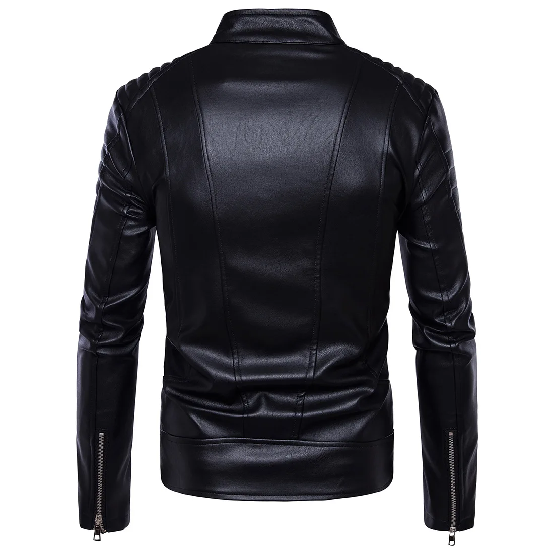 Mens Bomber Jackets Fashion Men Faux Leather Coat Zipper Overcoat Motor Jacket Motorcycle Bikers Punk  Man Brand Top Colthing men's genuine leather bomber jackets