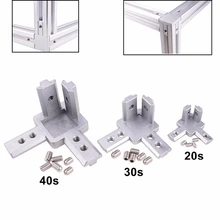 10pcs 3-way End Corner Bracket connector for t slot aluminum extrusion profile 2020 series