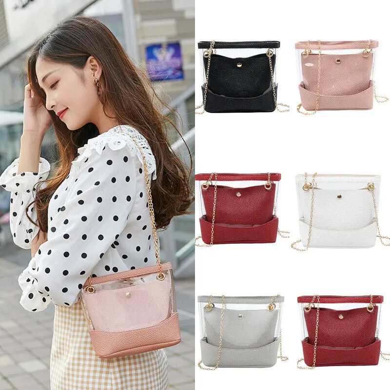 

2019 New Jelly Satchel Fashion Bag Messenger Leather Purse Shoulder Handbag For Women