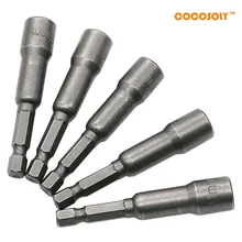 5 шт. 1/" шестигранный хвостовик, быстросменная отвертка, мощный магнитный орех, Набор бит, Метрическая гайка, отвертка, торцевые Биты
