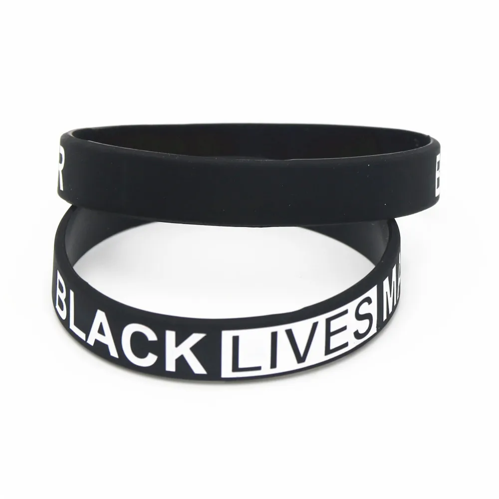 1 шт. Лидер продаж черный живет материя силиконовый браслет черный браслет из силиконового каучука& браслеты для Для мужчин Для женщин Имя подарки SH108