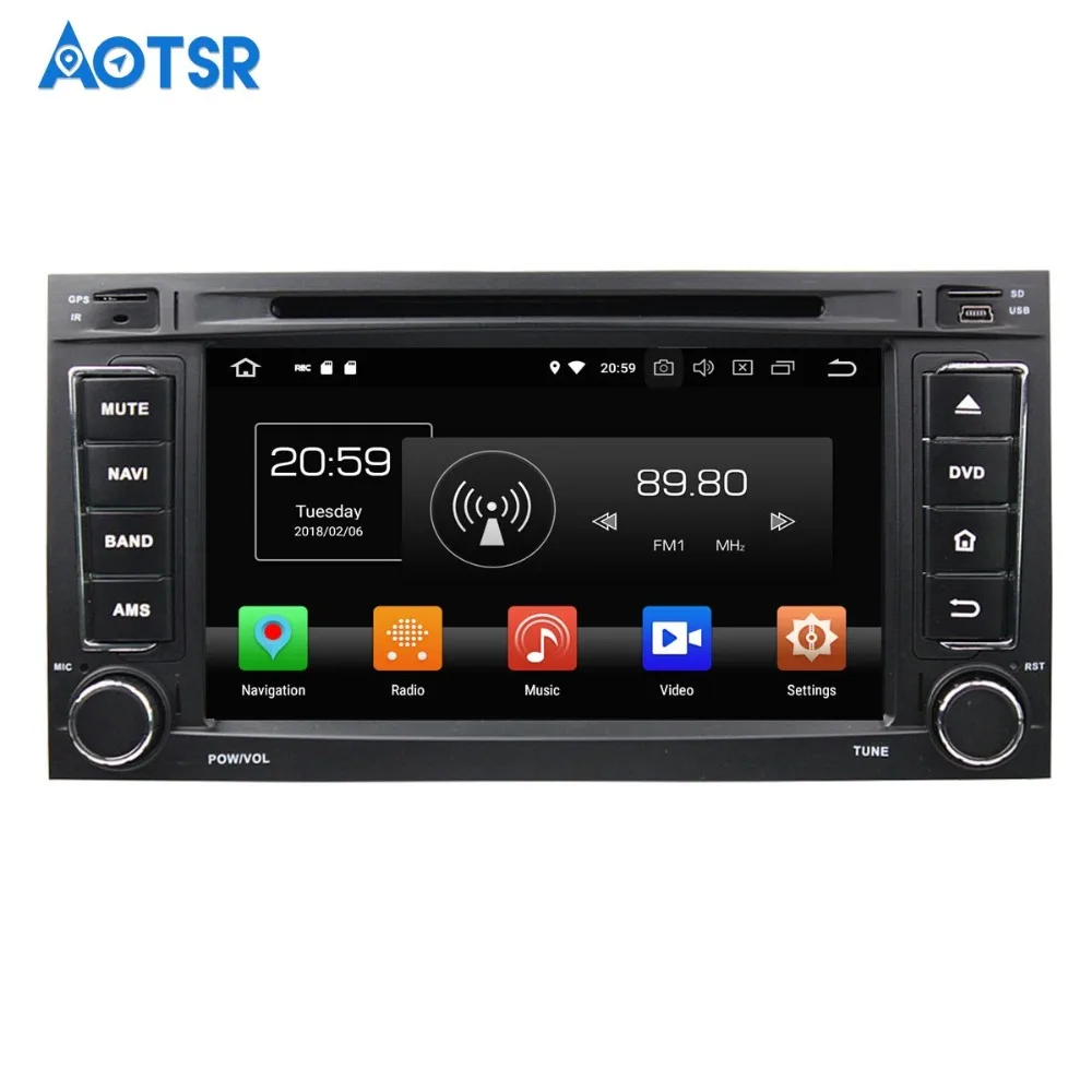 Discount Android 8.0 32+4GB Car DVD player GPS navigation radio For VW Volkswagen TOUAREG 2002-2010 MULTIVAN 2008-2012 multimedia radio 5