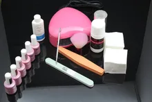 free shipping chujie led gel polish Starter Kit Full Kit for DIY Nail Art Design Including led UV Lamp nail gel set nail kit