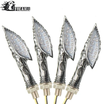 

4 pieces/(1 set) Universal Motorcycle LED Flexible Turn Signal Indicator Light For Honda Suzuki Piaggio Ducati Aprilia YAMAHA